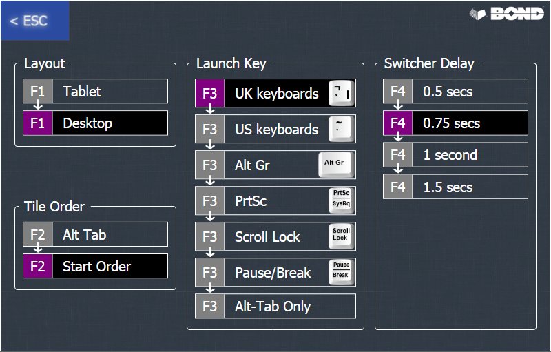 Settings Page